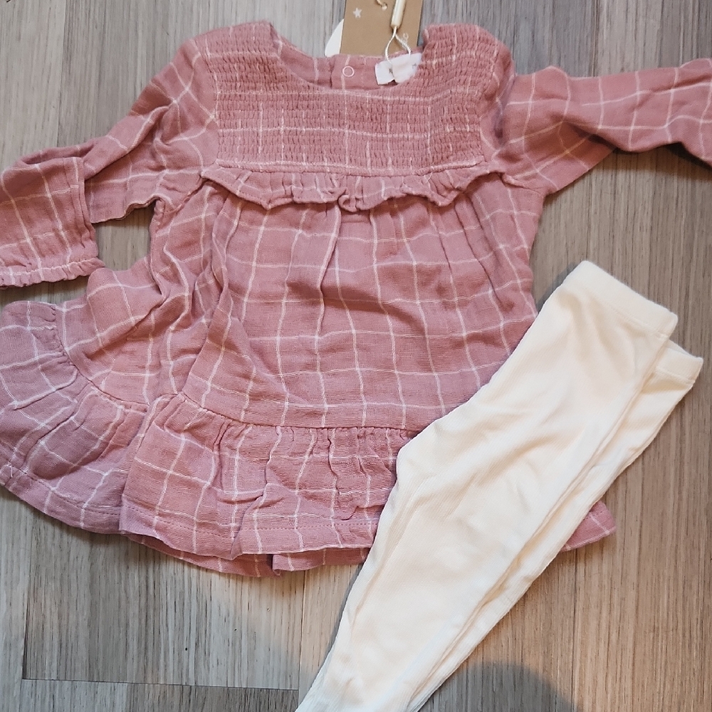 Angel Dear Textured Pink Baby Outfit